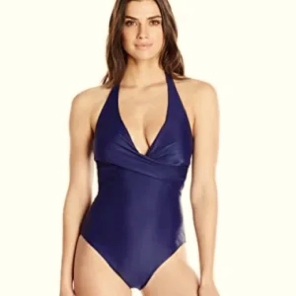NWT Coastal Blue Halter Style One Piece